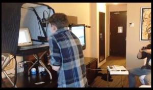 vocal booth for voice acting in a hotel or traveling